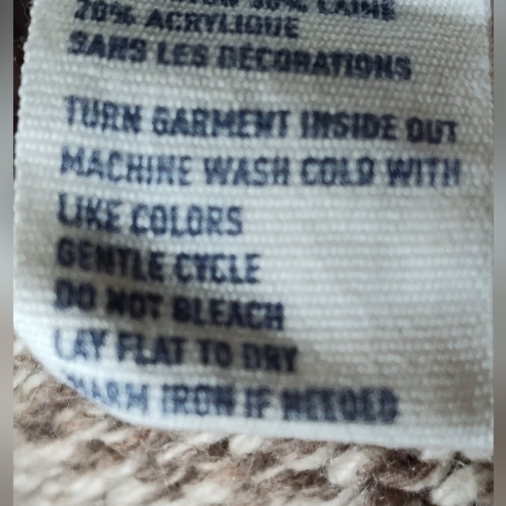 American Eagle Outfitters Men's Brown & Cream Crewneck Sweater | Medium - Picture 7 of 7
